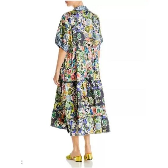 Johnny Was Dress Women XL Chelsea Gardens Floral Kimono Silk Boho Luxe MSRP $575 - Picture 5 of 17